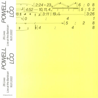 Powell LCO – 26 Lives (LP, Clear, Diagonal, 2023) Front Cover
