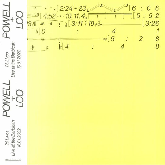 Powell LCO – 26 Lives (LP, Clear, Diagonal, 2023) Front Cover