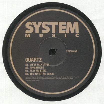Quartz – Apparitions EP (12", System Music, 2023) Front Cover