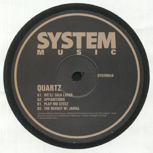 Quartz – Apparitions EP (12", System Music, 2023) Front Cover