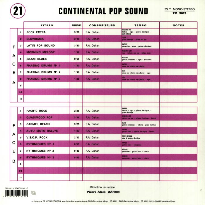 Pierre-Alain Dahan - Continental Pop Sound (LP)