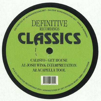 Calisto - Get House (12")