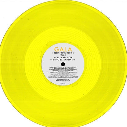 Gala – Freed From Desire 2024 (12", Yellow, Ministry Of Sound, 2024) Image 6