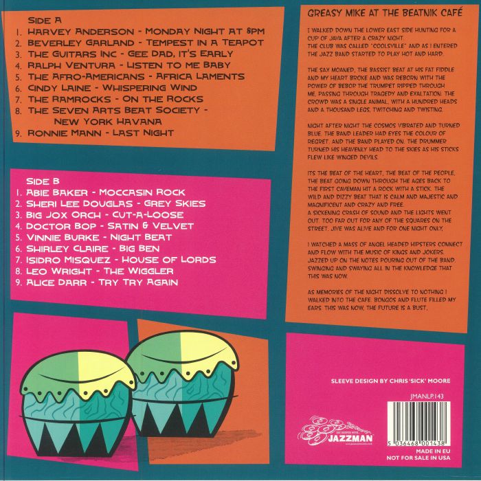 Various – Greasy Mike At The Beatnik Café (LP, Jazzman, 2024) Back Cover