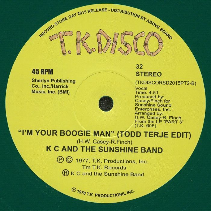 K C And The Sunshine Band - I'm Your Boogie Man (10") (Green)