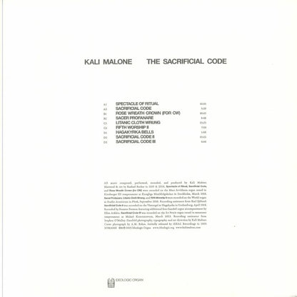 Kali Malone - The Sacrificial Code (2xLP)