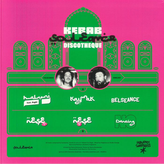 Souleance – Kebab Discotheque (12", Heavenly Sweetness, 2025) Back Cover