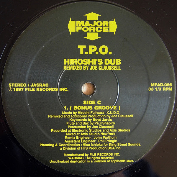 T.P.O. / Tycoon Tosh – Major Force Remixes (2x12", Major Force, 1997) Image 6