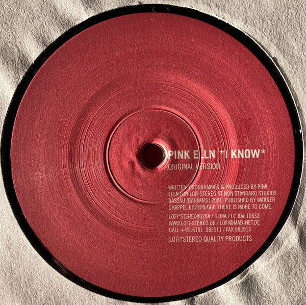 Pink Elln – I Know (Stardub Remixes) (12", Lo-Fi Stereo, 2001) Image 4