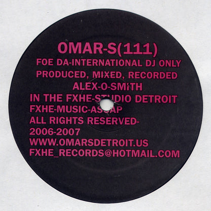 Omar-S – 111 (2x12", FXHE Records, 2006) Back Cover
