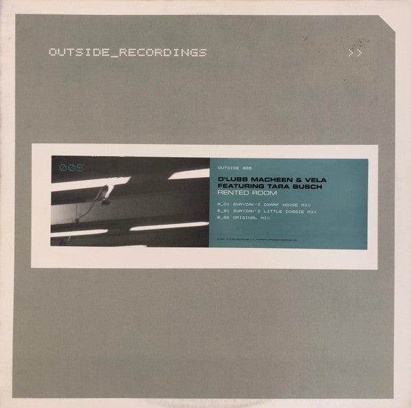 D' Lubb Macheen & Vela – Rented Room (12", Outside Recordings, 2001) Front Cover