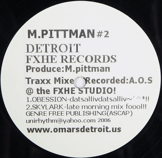 M.Pittman – M.Pittman #2 (12", FXHE Records, 2006) Front Cover