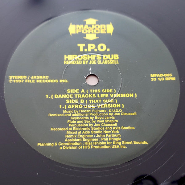 T.P.O. / Tycoon Tosh – Major Force Remixes (2x12", Major Force, 1997) Image 4