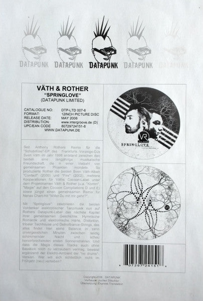 Väth + Rother – SpringLove (12", Datapunk, 2006) Image 4