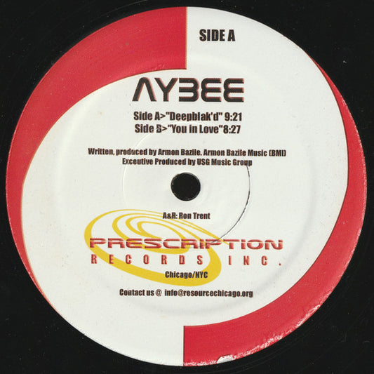 Aybee – Deepblak'd (12", Prescription Records Inc., 2004) Front Cover