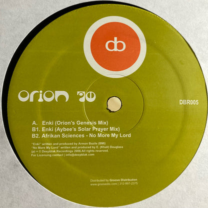 Orion 70 / Afrikan Sciences – Enki (12", Deepblak, 2007) Front Cover