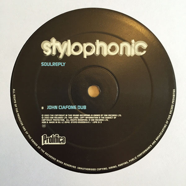 Stylophonic – Soulreply (12", Prolifica, 2003) Image 3