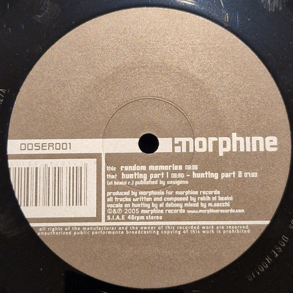 Morphosis – Hunting EP (12", Morphine Records, 2005) Front Cover
