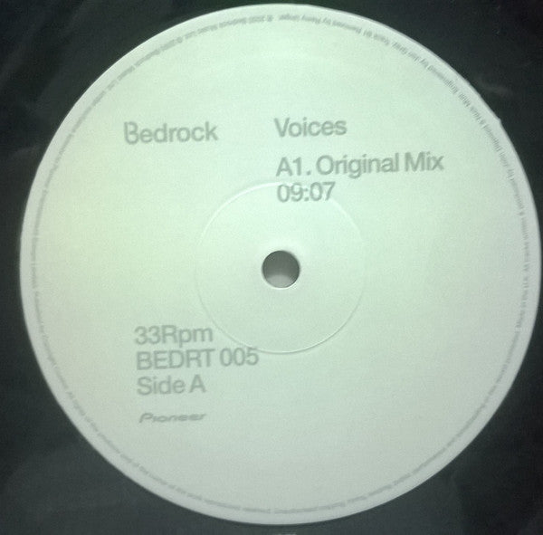 Bedrock – Voices (Part 1) (12", Bedrock Records, 2000) Image 3