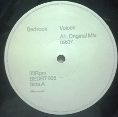 Bedrock – Voices (Part 1) (12", Bedrock Records, 2000) Image 3