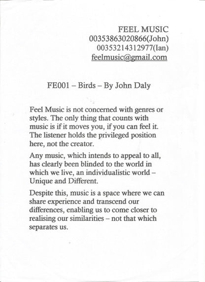 John Daly – Birds (12", Feel Music, 2006) Image 3