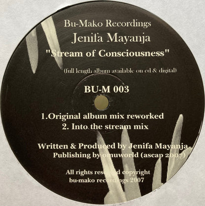 Jenifa Mayanja – Stream Of Consciousness (12", Bu-Mako Recordings, 2007) Front Cover