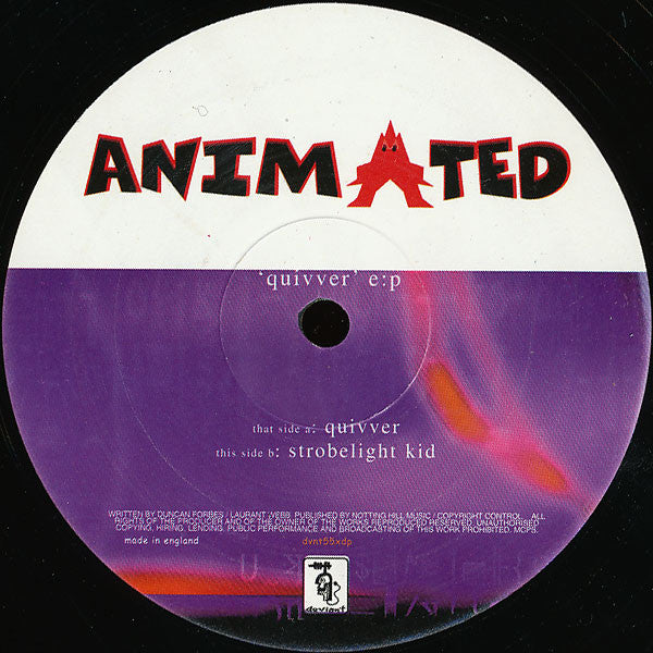 Animated – Quivver EP (2x12", Deviant Records, 2003) Image 3