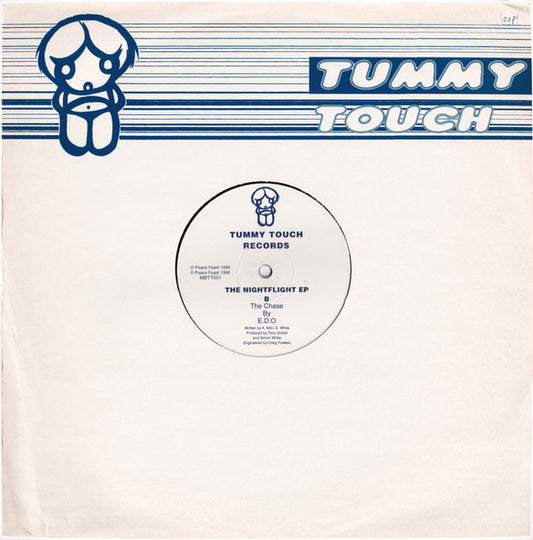 Stop / E.D.O. – The Nightflight EP (12", Tummy Touch, 1996) Front Cover