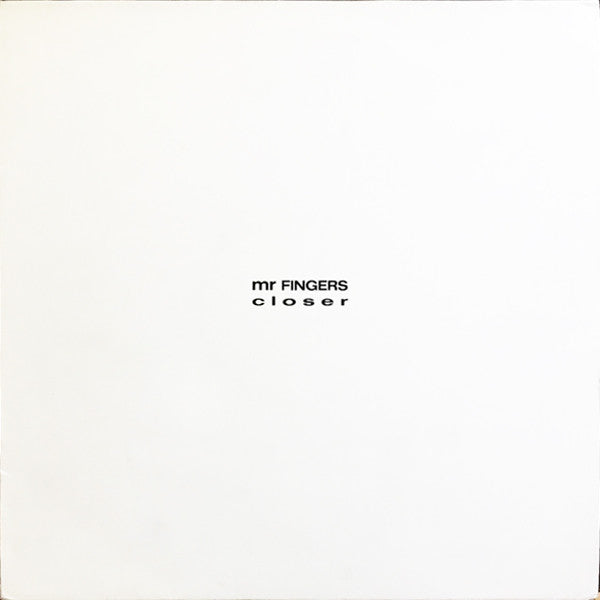 Mr Fingers – Closer (2x12", MCA Records, 1992) Front Cover