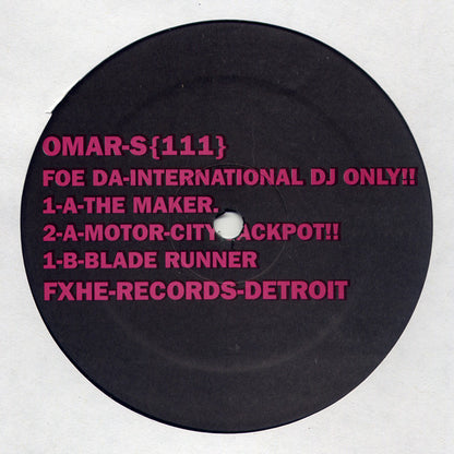 Omar-S – 111 (2x12", FXHE Records, 2006) Front Cover