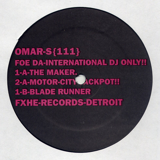 Omar-S – 111 (2x12", FXHE Records, 2006) Front Cover