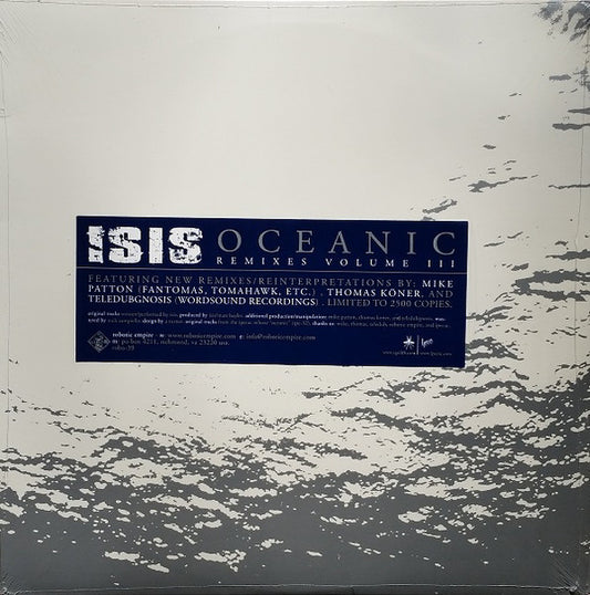 Isis – Oceanic Remixes Volume III (12", Clear, Robotic Empire, 2004) Front Cover