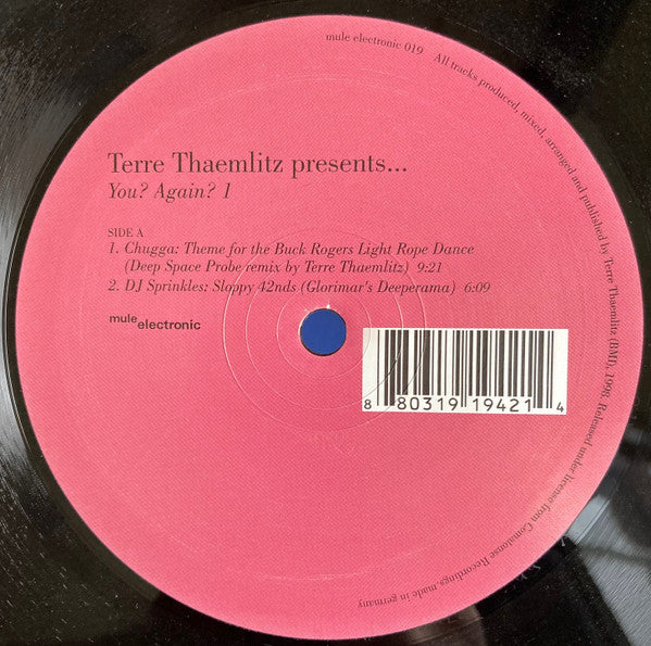 Terre Thaemlitz – You? Again? 1 (12", Mule Electronic, 2006) Front Cover