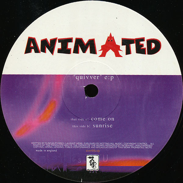Animated – Quivver EP (2x12", Deviant Records, 2003) Image 5