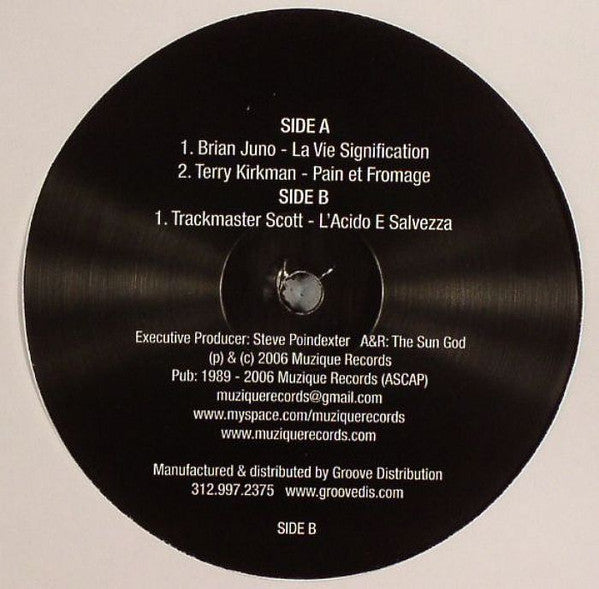 Various – Le Chambre De La Acido (Compilation Muzique) (12", Muzique Records, 2007) Back Cover