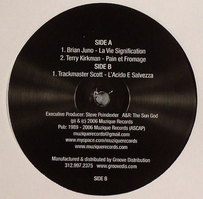Various – Le Chambre De La Acido (Compilation Muzique) (12", Muzique Records, 2007) Back Cover