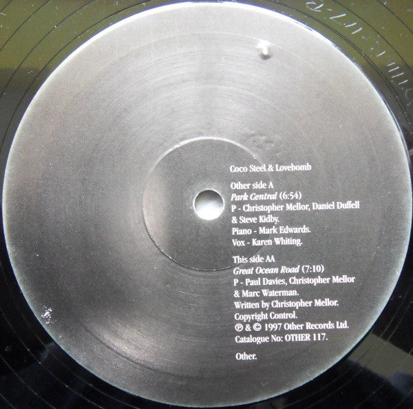 Coco Steel & Lovebomb – Park Central / Great Ocean Road (10", Other, 1997) Back Cover