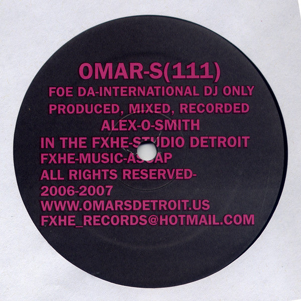 Omar-S – 111 (2x12", FXHE Records, 2006) Image 4