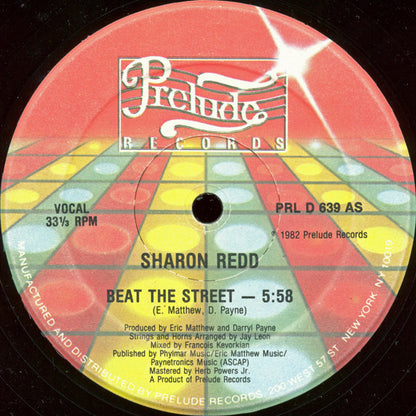 Sharon Redd – Beat The Street (12", Prelude Records, 1982) Front Cover