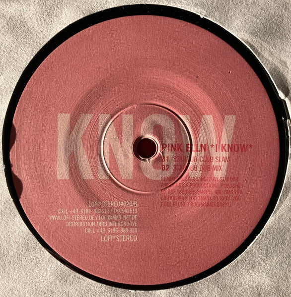 Pink Elln – I Know (Stardub Remixes) (12", Lo-Fi Stereo, 2001) Image 3