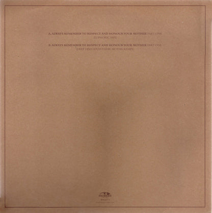 Dusted – Always Remember To Respect And Honour Your Mother - Part One (12", Go! Beat, 2000) Back Cover
