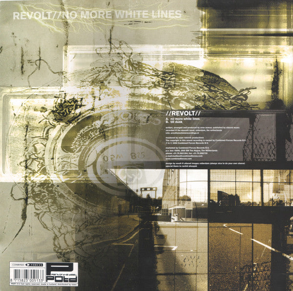 Revolt – No More White Lines (12", Part Of The Deal, 2000) Back Cover