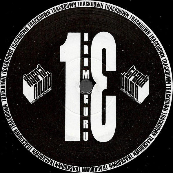 Drum Guru – 12 am (12", Trackdown Records, 2000) Back Cover