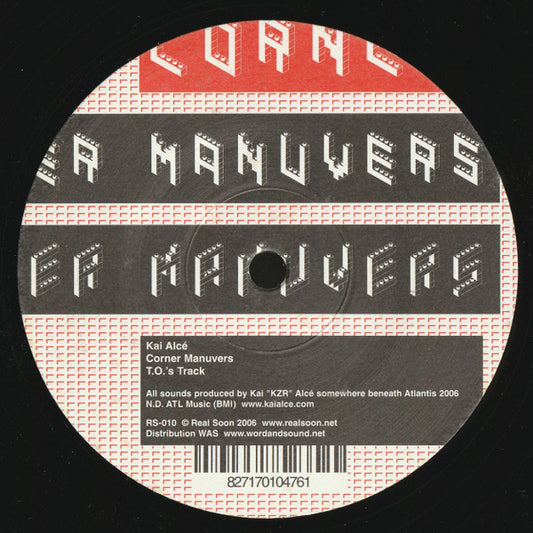 Kai Alcé – Corner Manuvers (12", Real Soon, 2006) Front Cover