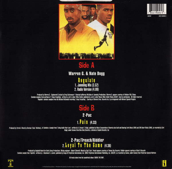 Warren G & Nate Dogg – Regulate (12", Interscope Records, 1994) Back Cover