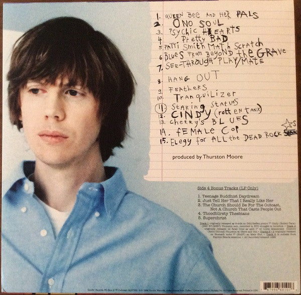 Thurston Moore – Psychic Hearts (2xLP, Goofin' Records, 2006) Back Cover