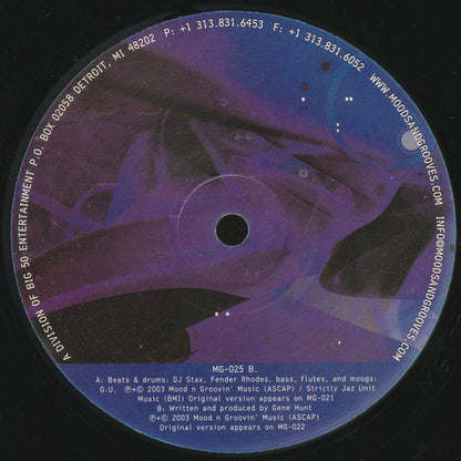 Abicah Soul Meets GU / Gene Hunt – The I-94 Series: Alternate Routes (12", Moods & Grooves, 2003) Back Cover