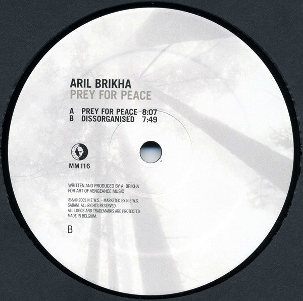 Aril Brikha – Prey For Peace (12", Music Man Records, 2005) Image 3