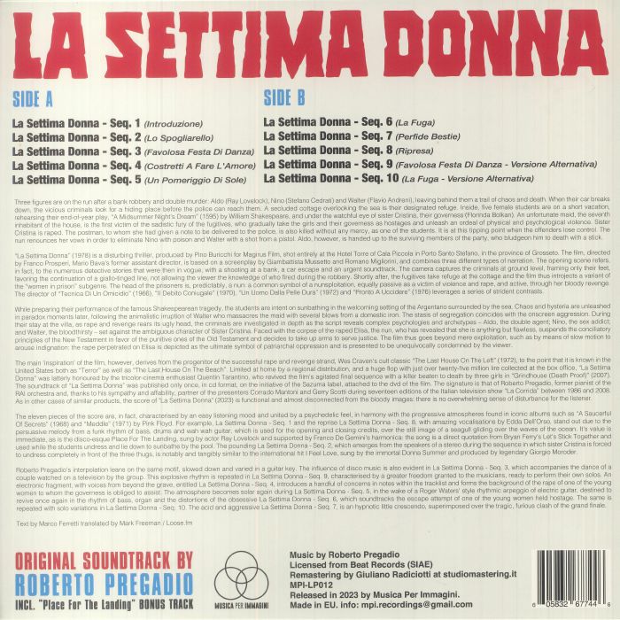 Roberto Pregadio - La Settima Donna (LP) (Red)
