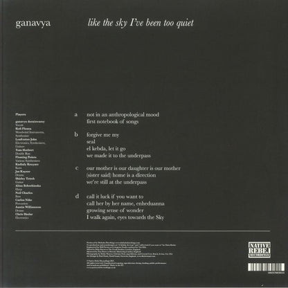 Ganavya - Like The Sky I've Been Too Quiet (2xLP)